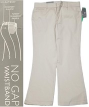 JM Collection Straight Leg Trouser Khaki Women Short Length Pants (10S) - £15.82 GBP