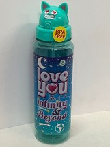 Reusable Bpa Free &quot;Love You To Infinity &amp; Beyond&quot; Printed Water Bottle, Straw - £9.54 GBP