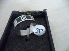Men&#39;s Greek Key Design Ring. Size 13. - £18.99 GBP