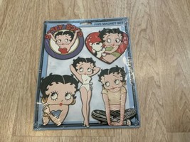 Betty Boop Magnets Large 5 Piece Set 2003 New Sealed In Original Plastic - £11.94 GBP