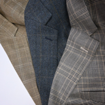 Lot 3 Jos A Bank 50R Windowpane Glenn Check Herringbone Flannel Jacket Blazer - £119.12 GBP