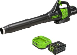 Greenworks 80V Cordless Axial Leaf Blower With 2Point 0Ah Battery And Ch... - £234.29 GBP