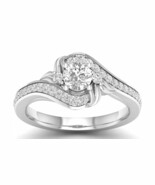 Authenticity Guarantee 
14K White Gold 3/4ct TDW Diamond Bypass Ring - $2,089.99