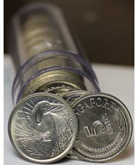Edelstein UNC Rolle (50) Singapur 1974 5 Cent Münzen ~Anhinga~ Snake Ess... - £81.45 GBP