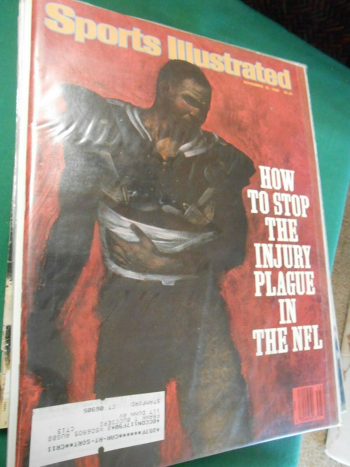 Primary image for SPORTS ILLUSTRATED Nov.10,1986  HOW TO STOP  INJURY PLAGUE NFL..FREE POSTAGE USA