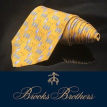 New Brooks Brothers Too Cute! Acorns Feathers Mens Silk Neck Tie Nwt - £23.21 GBP