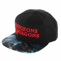 Dungeons &amp; Dragons Flat Bill Snapback Hat Black - £26.49 GBP