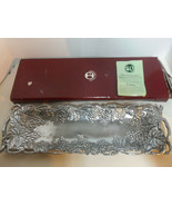 NEW Arthur Court Grapevine Aluminum Platter Deco Tray with Handles 19&quot;x6... - $59.35