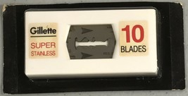 Vintage Gillette Super Stainless Razor Blades 10 Blades in Package - £10.14 GBP