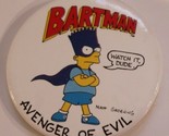 Vintage Simpsons Pinback Button Bartman Avenger of Evil Springfield - $3.95