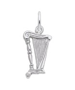 Three-dimensional Sterling Silver Harp Charm - £30.65 GBP