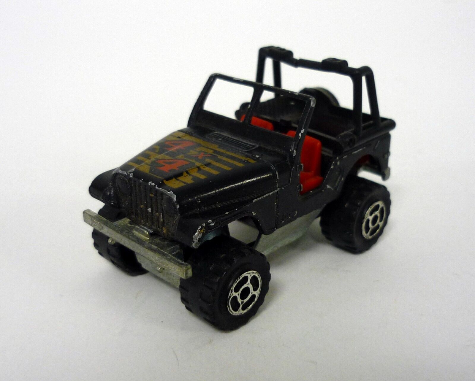 Majorette 4x4 Jeep #244 Vintage Black Die-Cast Vehicle - $3.70