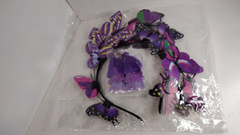 Butterfly Fascinator Headband Tea Party Fancy Fun Hats with Tassel Earrings - $12.11