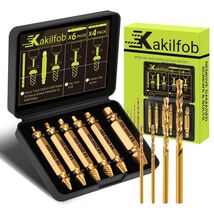 10 Pcs Screw Extractor Set Easy Out Drill Bits Set for Removing Stripped... - $322.51 MXN