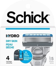 Schick Hydro 5-Blade Skin Comfort Dry Skin Men&#39;S Razor Blade Refill, 4 Ct - $16.82