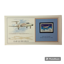 1876 EMB-120 Brazil Stamp Basil Smith Print Issued 1983 Planes Aviation - £11.64 GBP