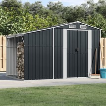 Garden Shed Anthracite Galvanized steel, Polypropylene Large - $1,350.62 CAD