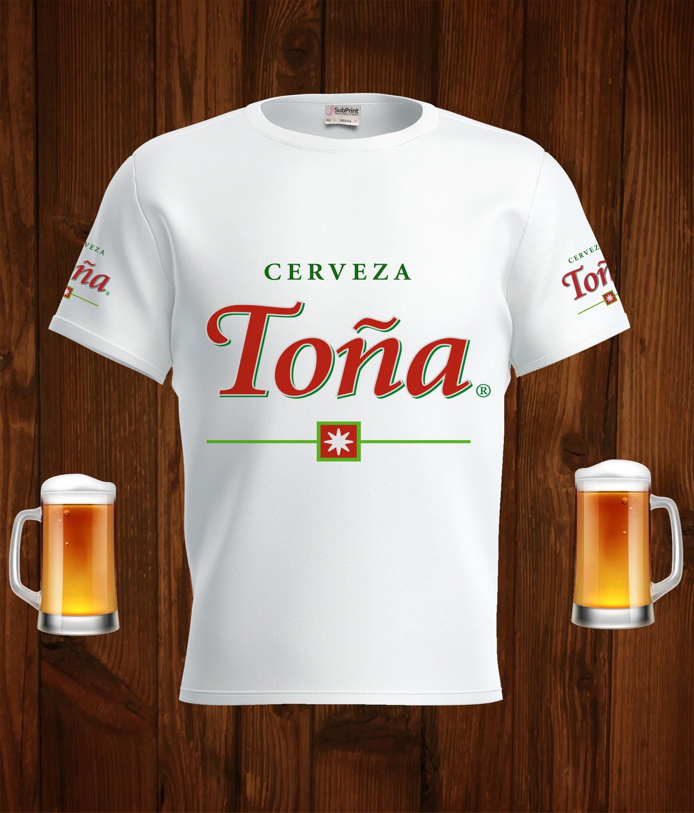 Tona  Beer White T-Shirt, High Quality, Gift Beer Shirt