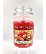 Yankee Candle Retired &quot;MACINTOSH &amp; PEACH&quot; Large 22 oz WHITE LABEL RARE ~... - $856.65 MXN