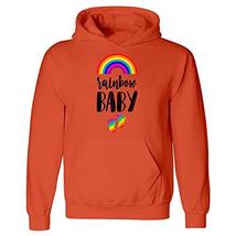 Rainbow Mom Baby Footprints Rainbows Graphic Design - Hoodie - £54.52 GBP