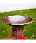 Bird Bath Metal Bird Bath for 4 x 4 Post, Hammered Copper Finish NEW - £86.11 GBP