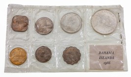 1966 Bahama Mint Kit 7 Pièce de Monnaie MS2 sous Cellophane - $977.14 MXN