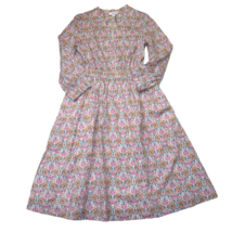 NWT J.Crew Cinched-Waist Midi in Liberty® Honeysuckle Floral Cotton Dress S - £72.54 GBP