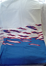 Red White and Blue Flame Cotton Fabric 5 Yards - $49.99