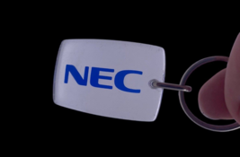 NEC Keychain Key Ring Fob Advertising Collectible Vintage Computer Elect... - £11.43 GBP