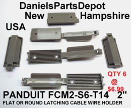 x6 PANDUIT FCM2-S6-T14 LATCHING WIRE MANAGMENT FLAT ROUND CABLE 2&quot; HOLDE... - $6.99