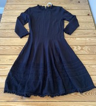 Kate spade Women’s Ruffle Hem Dress Size M Black RTR1 - £31.13 GBP