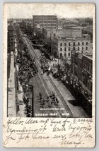 Green Bay Wisconsin Parade On Washington Street 1905 Postcard P21 - £11.76 GBP