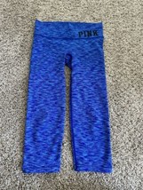 Victoria&#39;s Secret PINK YOGA Athletic Blue Capri Leggings Size XS/Small - £9.22 GBP