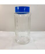 Nutrasweet Brand Sweetener Glass Canister Jar Ribbed shaker blue Lid Vin... - €18,89 EUR