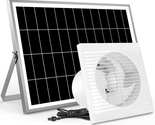 Solar Powered Exhaust Vent Fan Large Air Flow for Greenhouse, Shed, Chic... - £110.37 GBP