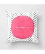 PINK HELLO BEAUTIFUL POLKA DOTS Pillow - £19.88 GBP+
