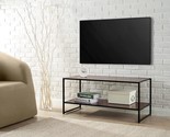 Garrison 40 Inch Black Metal Frame Media Stand / Tv Stand With Shelf / Easy - $72.94