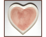 NEW RARE Large Watercolor Heart Shaped Stoneware Serving Platter  - $89.99
