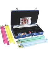 Open Box! White Swan American Aluminum Mahjong - Ivory Tiles - Blue - $157.28 CAD