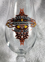 Harley Davidson Las Vegas Live Hard Ride Easy Stemmed Hurricane Beer Glass 22 oz - £20.98 GBP