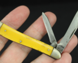 vintage pocket knife KABAR ka-bar two blade PERFECTLY AGED yellow  ESTAT... - $39.99