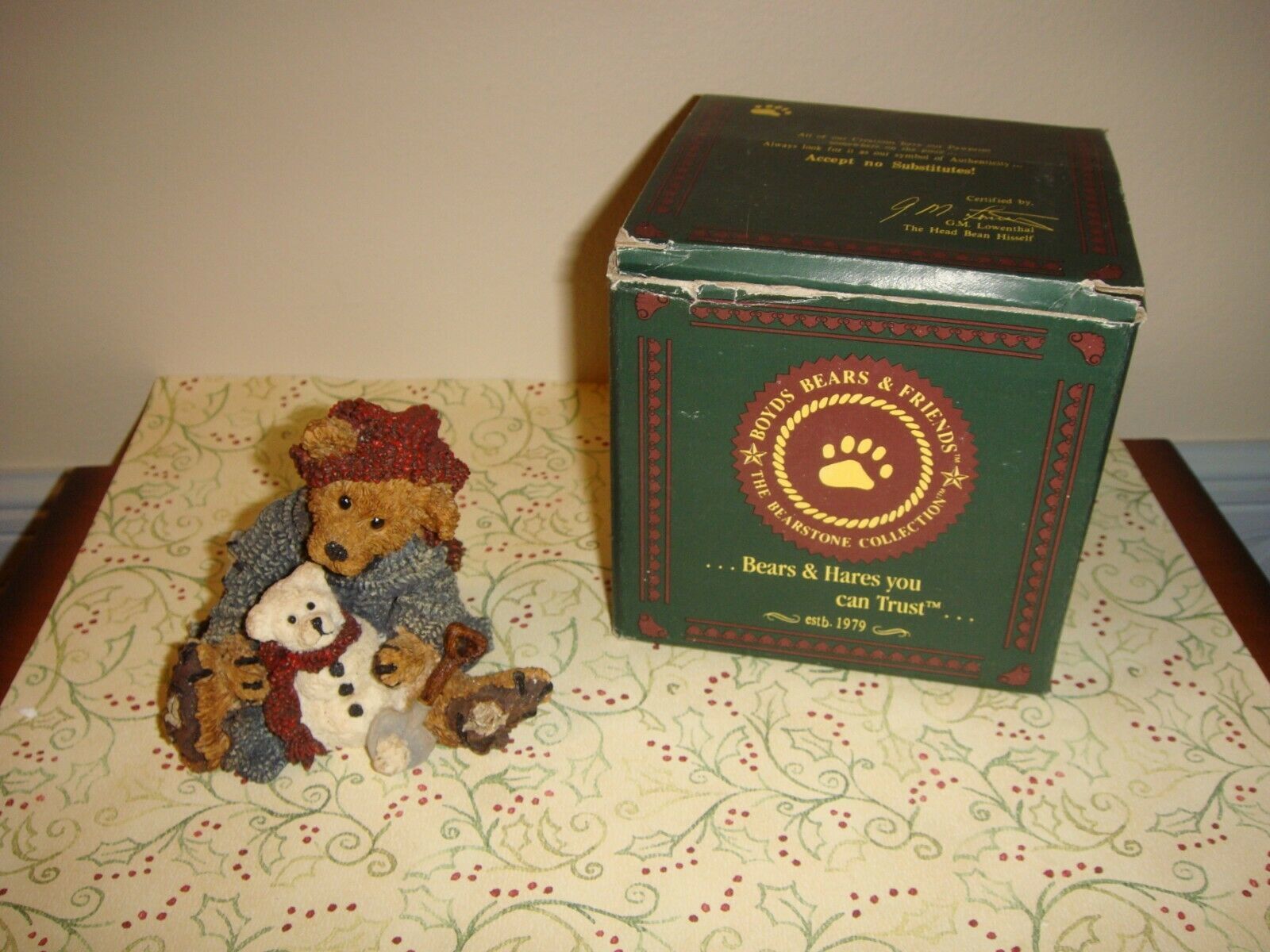 Boyds Bearstone Elliot &amp; Snowbeary - $14.99
