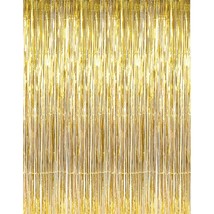 6.4 Ft X 9.8 Ft Metallic Tinsel Foil Fringe Curtains,Pack Of 2 Party Streamer Ba - £14.89 GBP