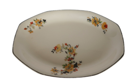 Vintage Homer Laughlin orange &amp; yellow floral Yellowstone small serving platter - £19.65 GBP
