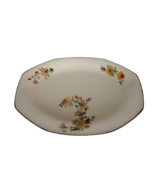 Vintage Homer Laughlin orange &amp; yellow floral Yellowstone small serving ... - £19.65 GBP