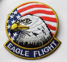 Eagle Flight Usa Us Flag United States Embroidered Patch 3.4 Inches - £4.42 GBP