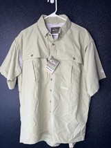 Drake Solid Wingshooter&#39;s Short Sleeve Sea Green Medium Button Up NWT - £16.25 GBP
