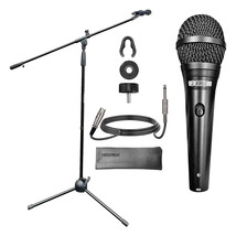 5 Core Foldable Tripod Mic Stand + Premium Vocal Dynamic Cardioid Mic Combo - £31.42 GBP