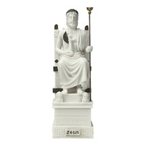 King of Gods Zeus Jupiter Greek Roman Statue Figure Sculpture Décor - £43.50 GBP