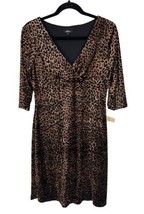 Mica NEW VTG Sheer Burnout Leopard Dress Empire Waist Y2K 90’s Size M - £30.62 GBP